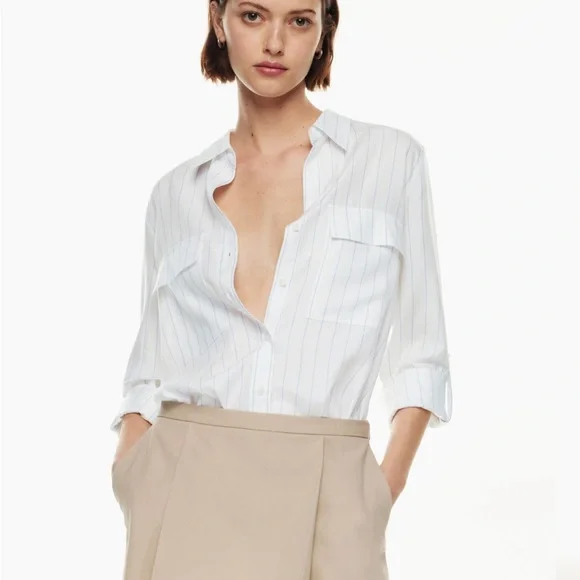 Aritzia Tops Aritzia Utility Button Up Shirt Poshmark